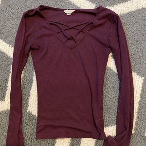 Long Sleeve Cutout T-Shirt